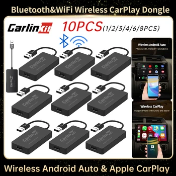 1-10 шт. Беспроводной адаптер CarPlay Carlinkit Wi-Fi Bluetooth Проводной Android Авто Ключ CarPlay Автомобильный мультимедийный плеер Mirrorlink
