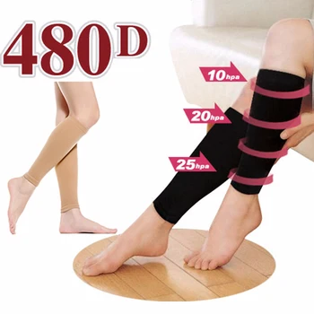 1 пара носков от давления 480D для лечения варикозного расширения вен, носки для похудения ног Унисекс, Эластичные тонкие носки, Корректор поддержки коленного бандажа