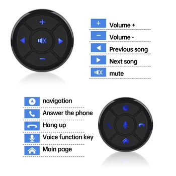10 Клавиш беспроводного Bluetooth-совместимого управления колесами Android Universal для DVD GPS Мультимедиа Кнопки дистанционного управления радио