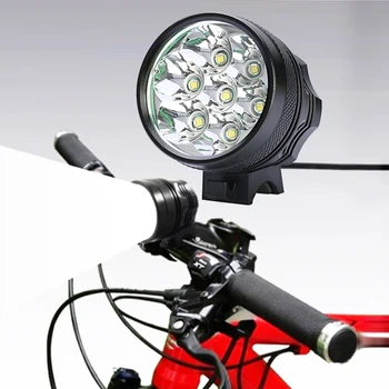 10000LM Водонепроницаемая велосипедная фара 7 XML T6 LED Яркая передняя вспышка велосипеда + Аккумуляторная батарея емкостью 8000 мАч
