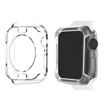 100шт Прозрачный Мягкий Силиконовый Чехол TPU Противоударный Чехол Для Apple Watch Ultra SE Series 8 7 49мм 41мм 45мм 40мм 44мм