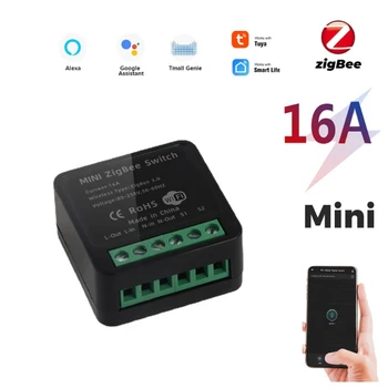 10A/16A Модуль Интеллектуального Выключателя света Tuya ZigBee 3.0 MINI ZigBee Switch для Alexa Google-home Tmail Genie Smart Life
