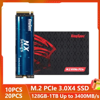 10ШТ KingSpec M2 NVME SSD 128 ГБ 256 ГБ 512 ГБ 1 ТБ SSD Скорость 3400 Мбит/с M2 PCIe 3.0 Твердотельные Накопители NVME для Настольных Ноутбуков