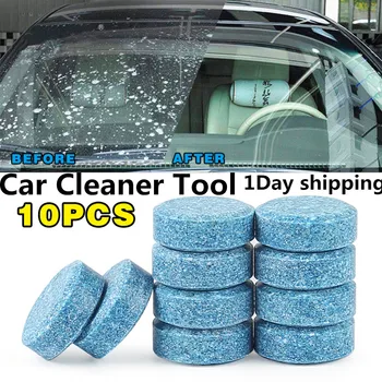 10шт Таблетка для мытья окон автомобиля, таблетки для чистки автомобиля, Шипучие таблетки, Инструменты для чистки лобового стекла, автомобильные аксессуары