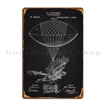1889 Flying Machine1 Художественная металлическая вывеска Кухня Гараж На заказ Настенный плакат с жестяной вывеской паба