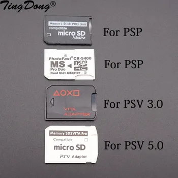 1шт Адаптер Geheugenkaart Micro Sd Tf Флэш-карта Memory Stick Ms Pro Duo для Psp Карта Psv с одним/ двумя 2-слотными адаптерами