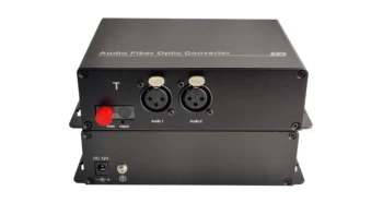 2-канальный конвертер XLR аудио в оптоволокно, транслирующий голосовое аудио по оптоволокну