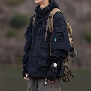 2023 новая японская модель для кемпинга пешего туризма рыбалки с капюшоном одежда для зарядки инструментов мужская горная свободная функциональная куртка windpr