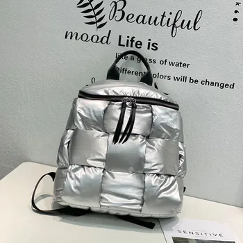 2023 Новые женские повседневные рюкзаки, компьютерный рюкзак, Осенне-зимний стиль, Корейская мода, Космический хлопок, однотонная школьная сумка