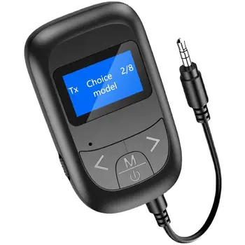 3-в-1 Bluetooth-совместимый приемник аудиопередатчика 5.0, автомобильный комплект, Музыкальный аудио адаптер громкой связи Aux