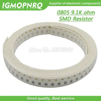 300шт 0805 SMD Резистор 9.1K Ом Чип-резистор 1/8 Вт 9.1K 9K1 Ом 0805-9.1K