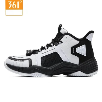 361 Градус мужские кроссовки баскетбольные кроссовки прогулочные кроссовки новая подушка мужская корзина для спортивной обуви с высоким берцем черный