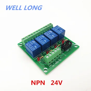 4-Канальный модуль интерфейса силового реле NPN типа 24V 10A, модуль интерфейса силового реле SONGLE SRD-24VDC-SL-C.