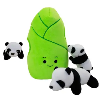 4 Предмета в комплекте с милой пандой для гостиной, игрушка для сна с побегами бамбука для детей, подарки для мальчиков и девочек, взрослых
