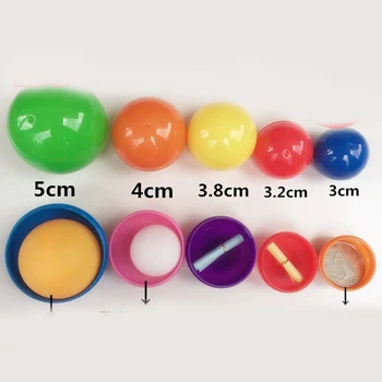 50 шт смешанного цвета, 50 мм Открытый шар, сенсорный лотерейный шар, непрозрачный цветной шар, может открывать 5 см полый шар