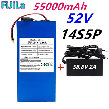 52V 14S5P 55000mAh 18650 1500W Lithium-Batterie für Balance Auto Elektrische FahrradRoller dreirad + Geschenk 58,8V 2A Ladegerät