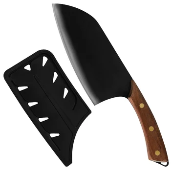7-дюймовый кухонный нож из нержавеющей стали, Мясницкий нож профессионального шеф-повара, Разделочный нож с деревянной ручкой, Кухонный инструмент для шеф-повара