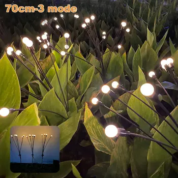 70 см Солнечные уличные атмосферные лампы, осветительные украшения, фейерверки на лужайке, Световые подарки, Рождественское украшение для дорожки на заднем дворе