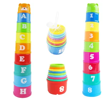 9ШТ Развивающие детские игрушки-башни с чашками для раннего развития детей