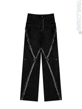 A2149 Модные мужские джинсы 2023 для подиума, роскошный известный бренд, европейский дизайн, мужская одежда для вечеринок