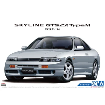 Aoshima 05654 1/24 Nissan ECR33 SKYLINE GTS25t typeM 94 Гоночный автомобиль Спортивный автомобиль Игрушка для хобби Пластиковая модель Строительный комплект для сборки