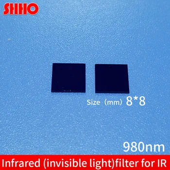 AR IR двойной пленочный фильтр с лазерным покрытием, полоса пропускания лазера 980 нм, пропускаемость лазера более 98%, фильтр из черного стекла, инфракрасный фильтр IR