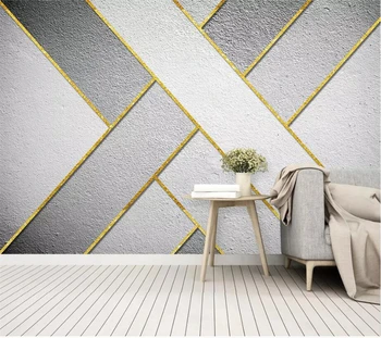 beibehang Пользовательские обои 3d фотообои скандинавский минимализм золотые линии абстрактный геометрический фон настенная бумага украшение фреска