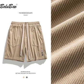 BOLUBAO 2023, уличные повседневные шорты, мужские летние пляжные брюки из чистого хлопка с большим карманом, Высококачественные шорты, мужские