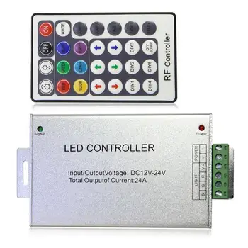 DC12V ~ 24V RGB LED контроллер на 28 клавиш RF пульт дистанционного управления 24A 288 Вт для светодиодной ленты SMD5050/3528 RGB