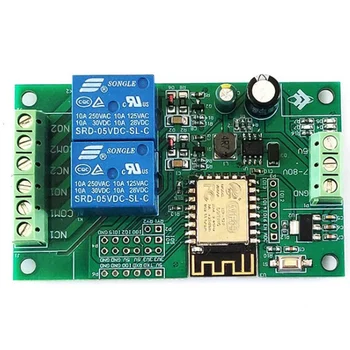 Esp8266 Esp-12F Wifi Релейный Модуль 2-Канальный Сетевой Релейный Переключатель 5 В/8-80 В для Arduino Ide Smart Home App Remot Control