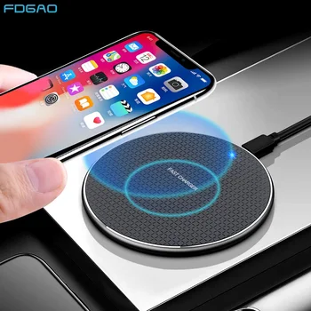 FDGAO 10 Вт Беспроводное Зарядное Устройство Быстрая Зарядная Панель Для iPhone 14 13 12 Mini 11 Pro XS Max XR X 8 Plus Для Samsung Galaxy S21 S20