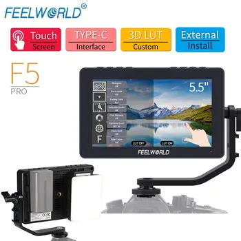 FEELWORLD F5 Pro 5,5-дюймовый Полевой Монитор для Зеркальной Камеры с Сенсорным Экраном 3D LUT FHD1920 1080 4K HDMI со Светодиодной Подсветкой для Видео