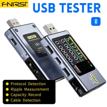 FNIRSI-FNB58 USB-тестер Вольтметр Амперметр TYPE-C Быстрое обнаружение заряда Измерение пусковой мощности Пульсация с BT