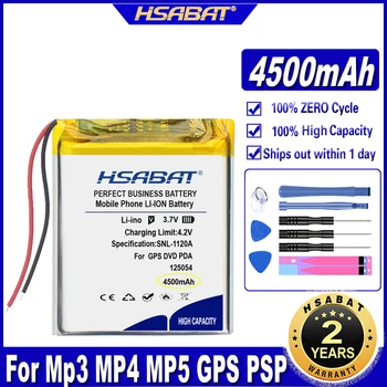 HSABAT 125054 4500 мАч Литий-Полимерный Li-Po литий-ионный Аккумуляторные Элементы для Mp3 MP4 MP5 GPS PSP Аккумуляторов