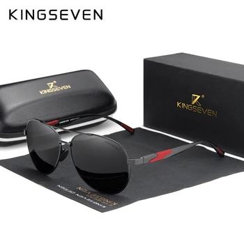 KINGSEVEN 2019, Дизайнерский бренд, Мужские солнцезащитные очки, Поляризованные Алюминиевые очки-пилоты Для женщин, Модный стиль UV400 Gafas De Sol