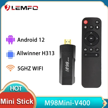 LEMFO M98Mini Smart TV Stick Android 12 Allwinner H313 4k Медиаплеер Android 12,0 TV BOX 2,4 G 5G Двойной Wifi TV Ключ