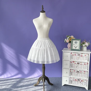 Lolita Lolita Daily Fishbone Support Летняя Пышная юбка с регулируемой длиной 45 см