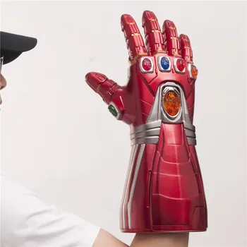 Marvel Мстители Перчатка Таноса Железный Человек 1: 1 Со Светодиодной Подсветкой Боевые перчатки Капитан Америка Человек-паук Молот Тора Черная Пантера