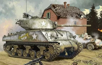 Meng TS-043 1/35 M4A3 (76) W Наборы моделей среднего танка Sherman U.S в сборе Наборы для сборки танков Коллекция хобби для взрослых 