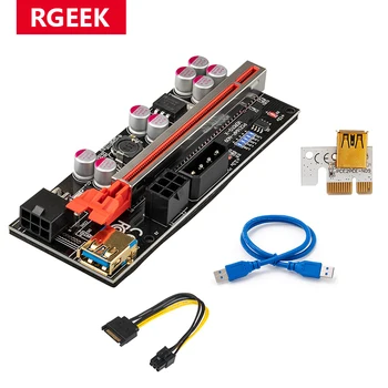 RGEEK 010S PCI-E Riser Card 010 010X 009S 60 СМ USB 3.0 Кабель PCI Express от 1X до 16X Удлинитель PCIe Адаптер для Видеокарты GPU