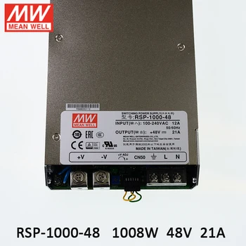 RSP-1000-48 Источник питания с коммутацией MEAN WELL от 110 В/220 В переменного тока до 48 В постоянного тока с трансформатором мощностью 21A 1000 Вт, программируемый источник питания параллельно