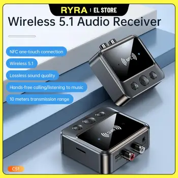 RYRA Беспроводной приемник NFC Bluetooth 5.1 3,5 мм AUX RCA Hi-Fi Стерео аудио Адаптер воспроизведения TF-карты для автомобильного динамика