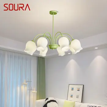 SOURA Современная осветительная люстра Светодиодные светильники Лофт Ретро дизайн Веревка креативный подвесной светильник для дома Спальни