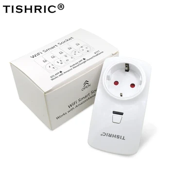 TISHRIC T30 16A WIFI розетка US / UK / FR / AU Plug Smart Socket Работает с Amazon / Alexa / Google Home Smart Life