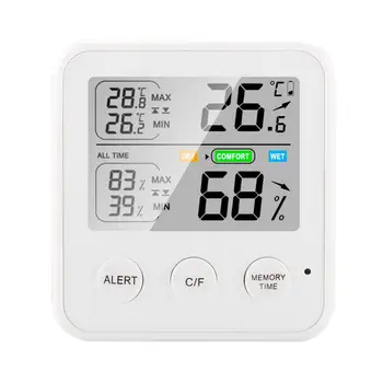 TS-9909 Электронный термометр-гигрометр Функция мини-сигнализации ABS Цифровой дисплей Температура Влажность Кухонные принадлежности