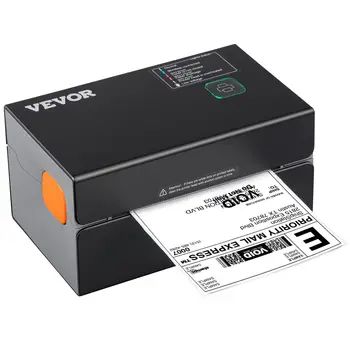 VEVOR 300DPI HD Принтер этикеток для доставки, 4X6 USB термопринтер для создания этикеток со штрих-кодом