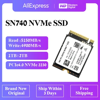 Western Digital WD SN740 1 ТБ 2 ТБ SSD M.2 2230 NVMe PCIe Gen 4x4 SSD для Microsoft Surface ProX Surface Laptop 3 Steam Deck