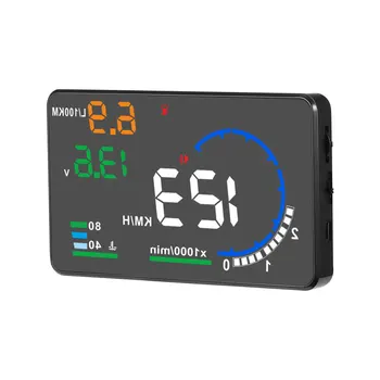 Автоматический дисплей Hud Автомобильный проектор Сигнализация OBD2 Головной дисплей GPS EOBD Спидометр бортовой компьютер Электронные аксессуары