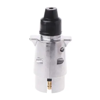 Автоматический Прочный 7-контактный штекер из алюминиевого сплава для буксировки прицепа Электрика 12 В Разъем EU Plug Адаптер для подключения прицепа