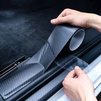 Автомобильная наклейка из 3D углеродного волокна с защитой от царапин, протектор порога, Нано-Водонепроницаемая защитная пленка для всего кузова автомобиля